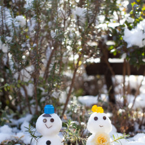 エスポワールの冬　スタッフ特製雪だるま